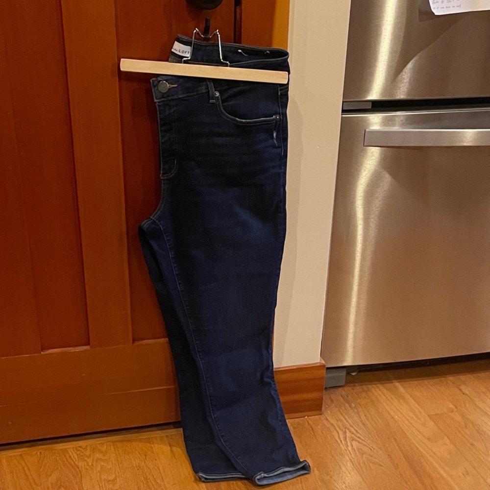 LOFT Dark Blue Women's Curvy Skinny Jeans
